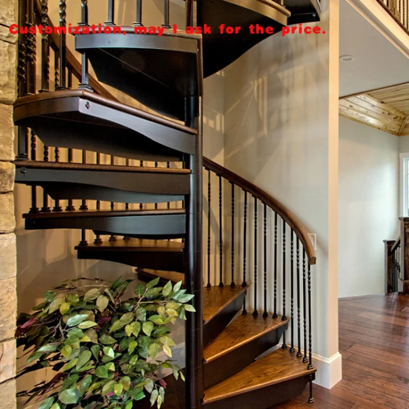 

custom.Easy Installed Commercial Glass Step Staircase Indoor Wood Tread Helical Stairs