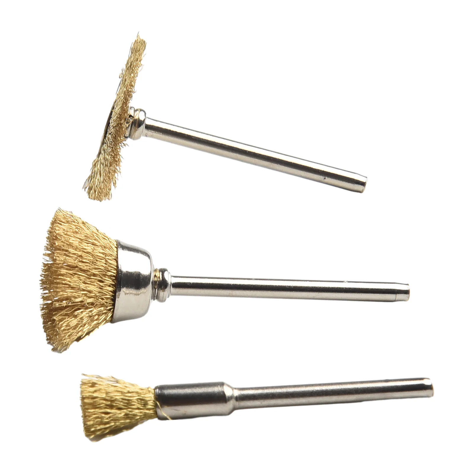 3pcs Copper Wire Wheel Cup Brushes Bits Set Rust Paint Remover For Brushes Drill Rotary Tools Metal Rust Removal Polishing Brush