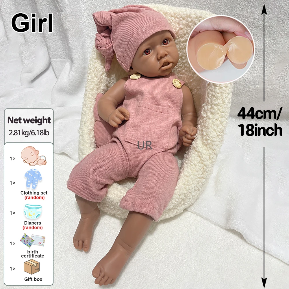 คุณสมบัติที่สมจริงและ Handmade Weighted Silicone Reborn Baby Girl Visible Veins ตุ๊กตาล้างทําความสะอาดได้สําหรับการสอน Companion ของขวัญ