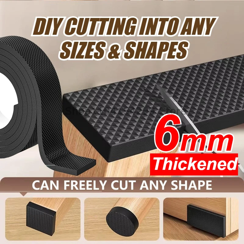 DIY Non-Slip Furniture Pads Mute Mats Bumper Damper Anti-slip Thick Pad Foot Cover Self Adhesive Table Chair Foot Protection Pad