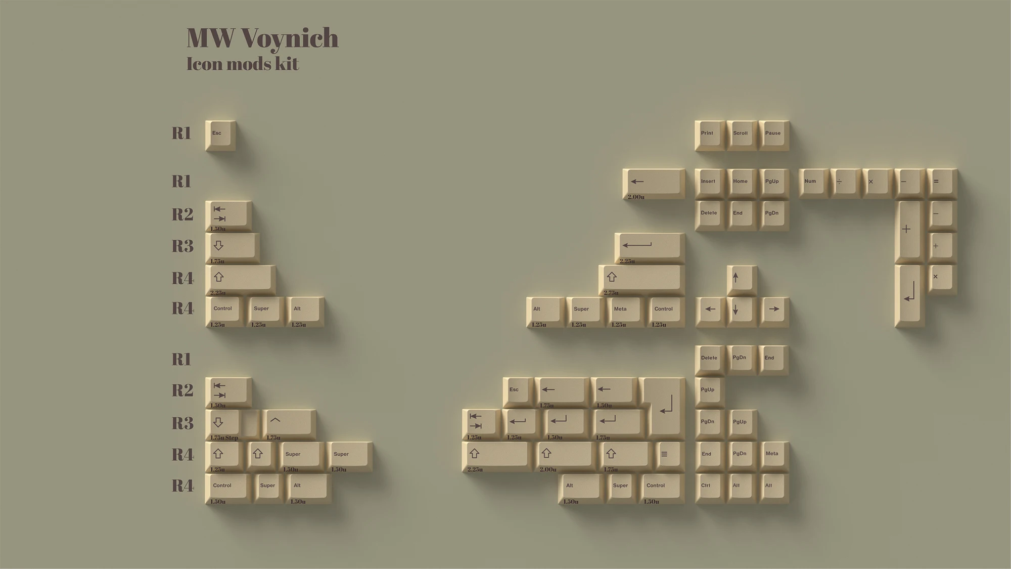 Milkyway MW Voynich PBT Dye Sub Cherry Profile Keycaps Mods Kit Alpha Kit Mechanical Keyboard Keycap image 3