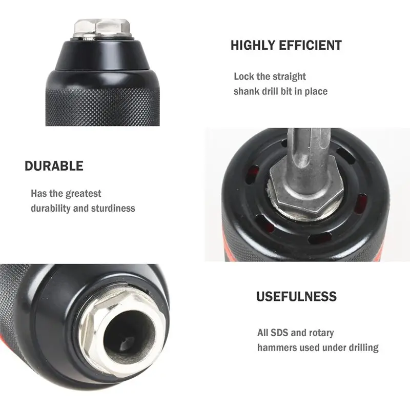 3 JAW SDS Chuck Adapter For -Series SDS-Plus Hammers,3-Jaw 1/2-Inch Keyless Chuck With SDS-Plus Shank