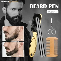 Professional Men Beard Pen Facial Hair Moustache Repair Shape Regrowth Pen Beard Enhancer Nourish Shaping Anti Hair Loss Styling