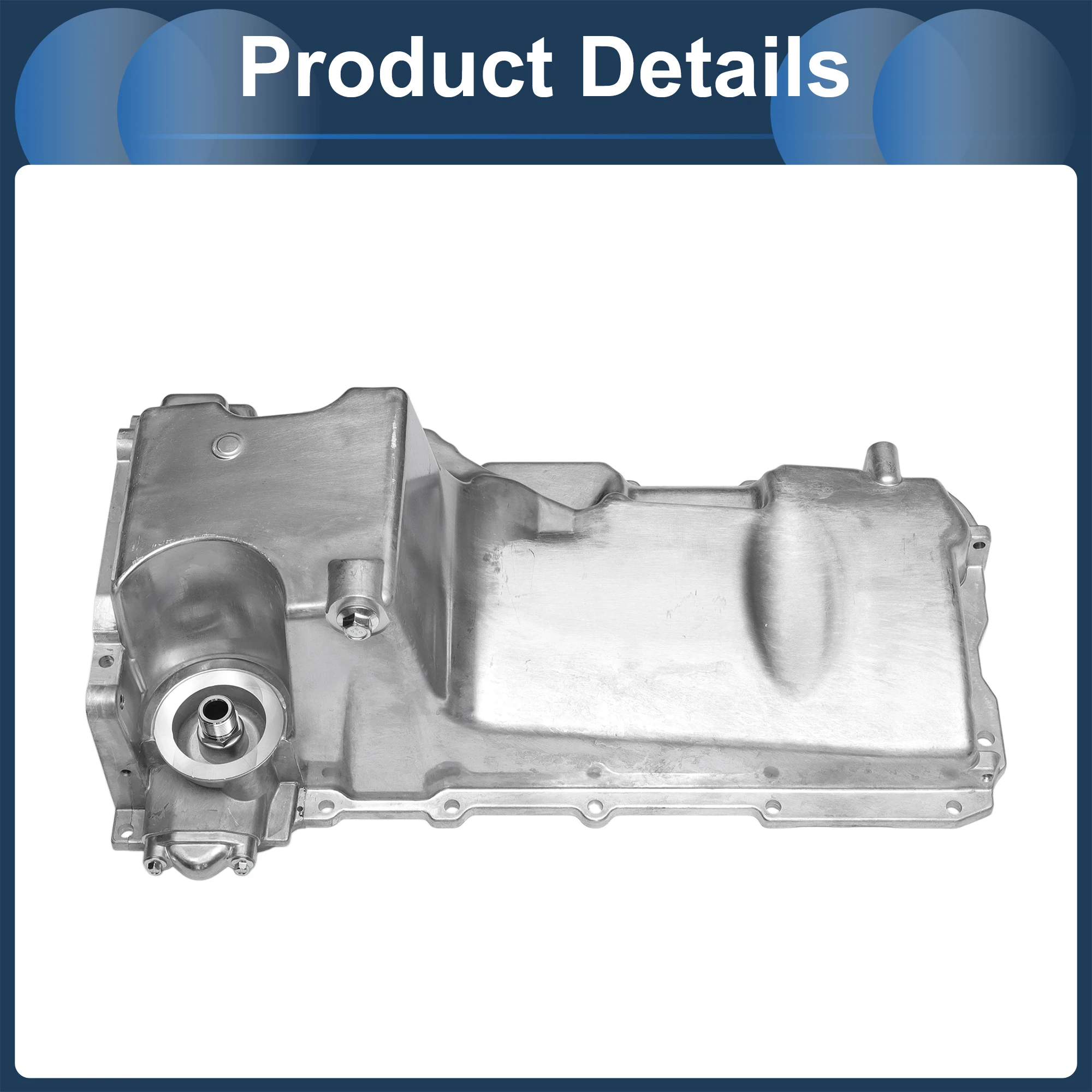 

UXCELL No 19212593 Масляный поддон двигателя, масляный поддон, поддон трансмиссии для Chevrolet Camaro 1967-1987, алюминий, серебристый тон