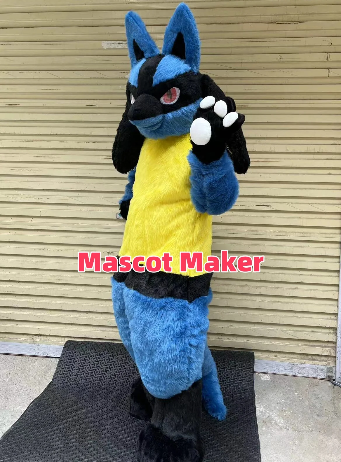 Carnival cosplay Lucario mascot costume Adults wear cosplay costumes Halloween headgear