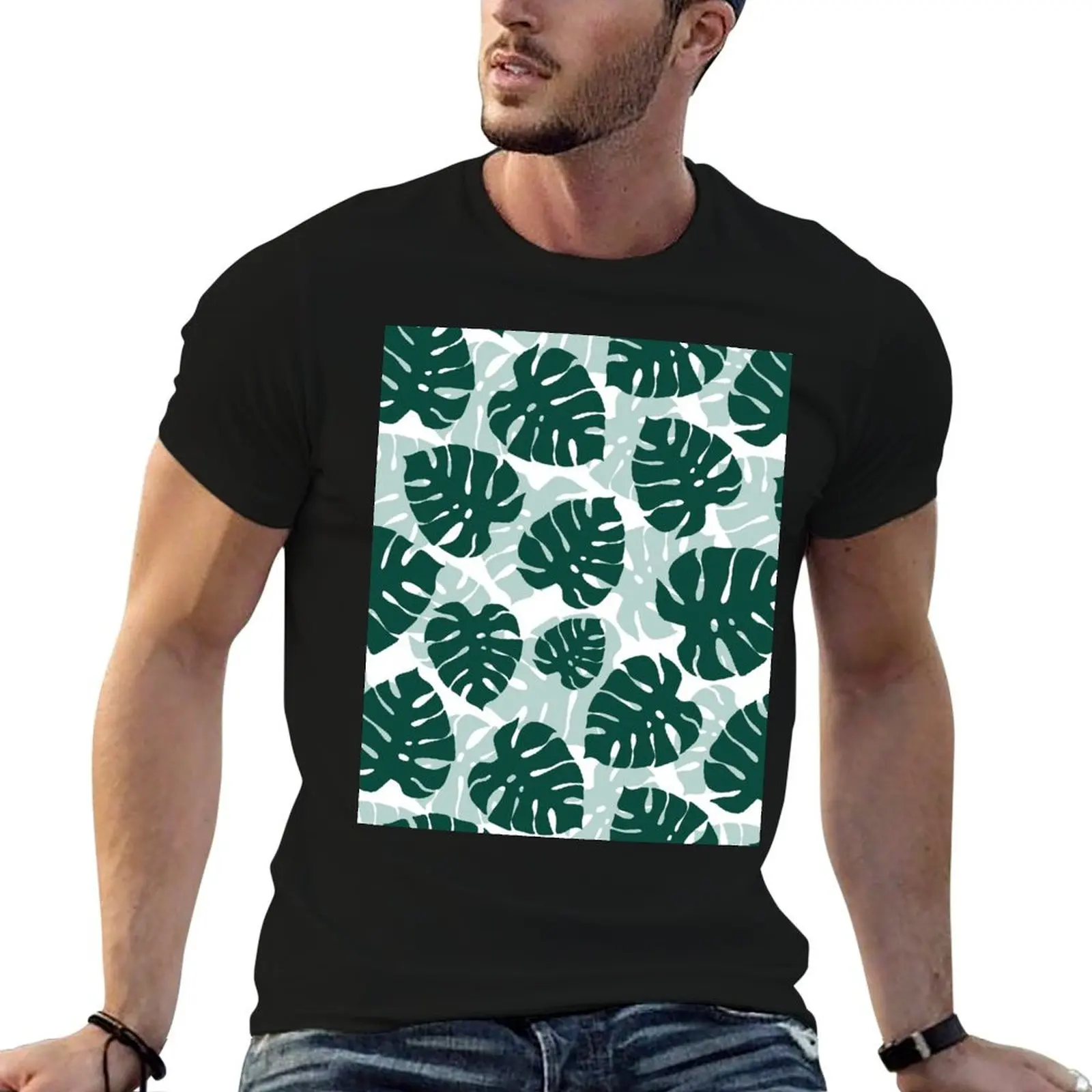 

Philodendron Pattern pack shirts t man white for anime t shirts Plant Tropical T-Shirt Monstera oversize
