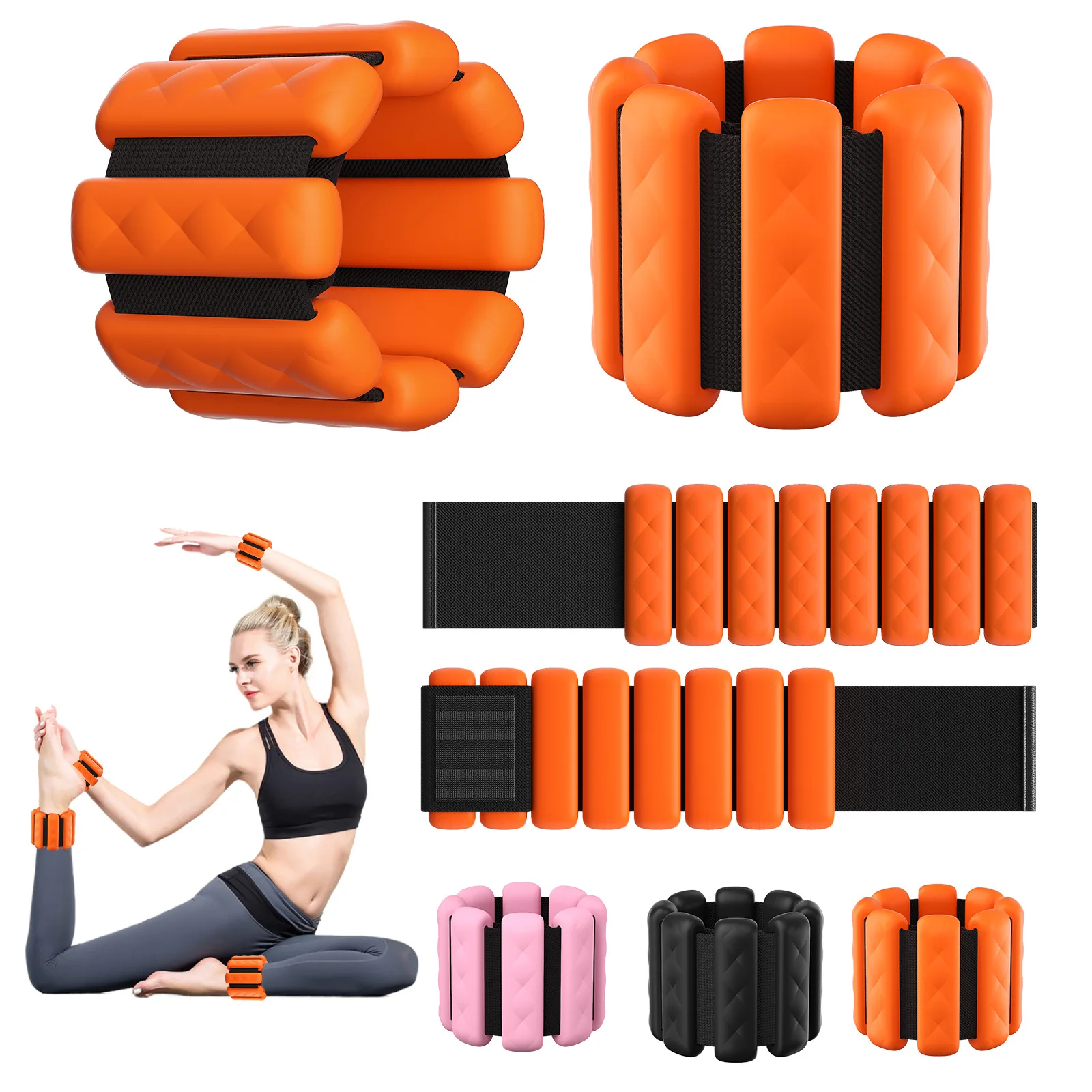 

Wrist & Ankle Weights for Women Men Adjustable Arm & Leg Weights Wearable Weighted Bracelet for Yoga Running Cardio Gym Workouts