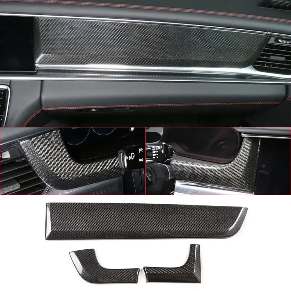 

Dry Carbon Fiber Central Control Dashboard Panel Trim Cover Fit For Porsche Panamera 2017-2021