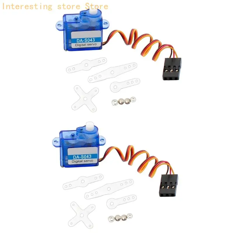 20 mm Servomotor 3,7 G 4,3 G mit transparentem blauem Gehäuse für Modellflugzeuge 55KC – Detail 2