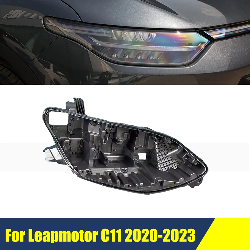 Front Bumper Headlight Cover For Leapmotor C11 2020-2023 Cover Shell Shade Head Lamp Glass Head Light Lens Caps