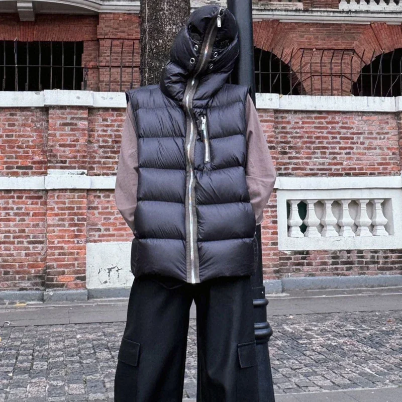 Abrigos de plumón con capucha para hombre y mujer, chaqueta de plumón de pato blanco, ropa para mantener el calor, color negro sólido R0