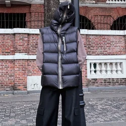 Abrigos de plumón con capucha para hombre y mujer, chaqueta de plumón de pato blanco, ropa para mantener el calor, color negro sólido R0