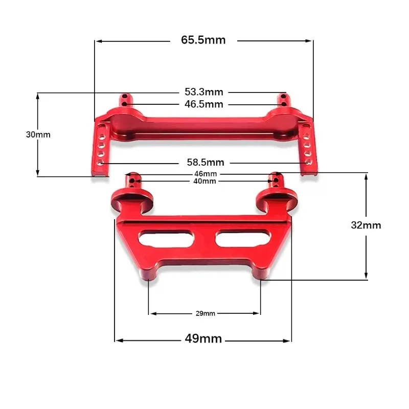

Popu For RC Car Metal Upgrade Parts F/R Body Pillars for MJX Hyper Go 1/16 16208 16209 H16 H16BM