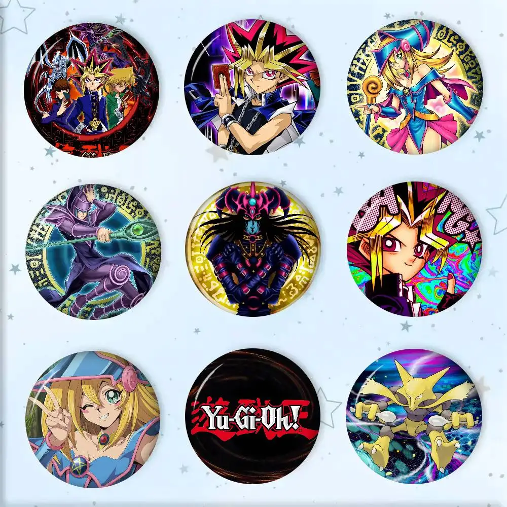 Anime Yu Gi logo Oh   Cute Anime Figure Icon Badge Handmade Tinplate Brooch For Backpack Clothes Chest Ornament Gifts
