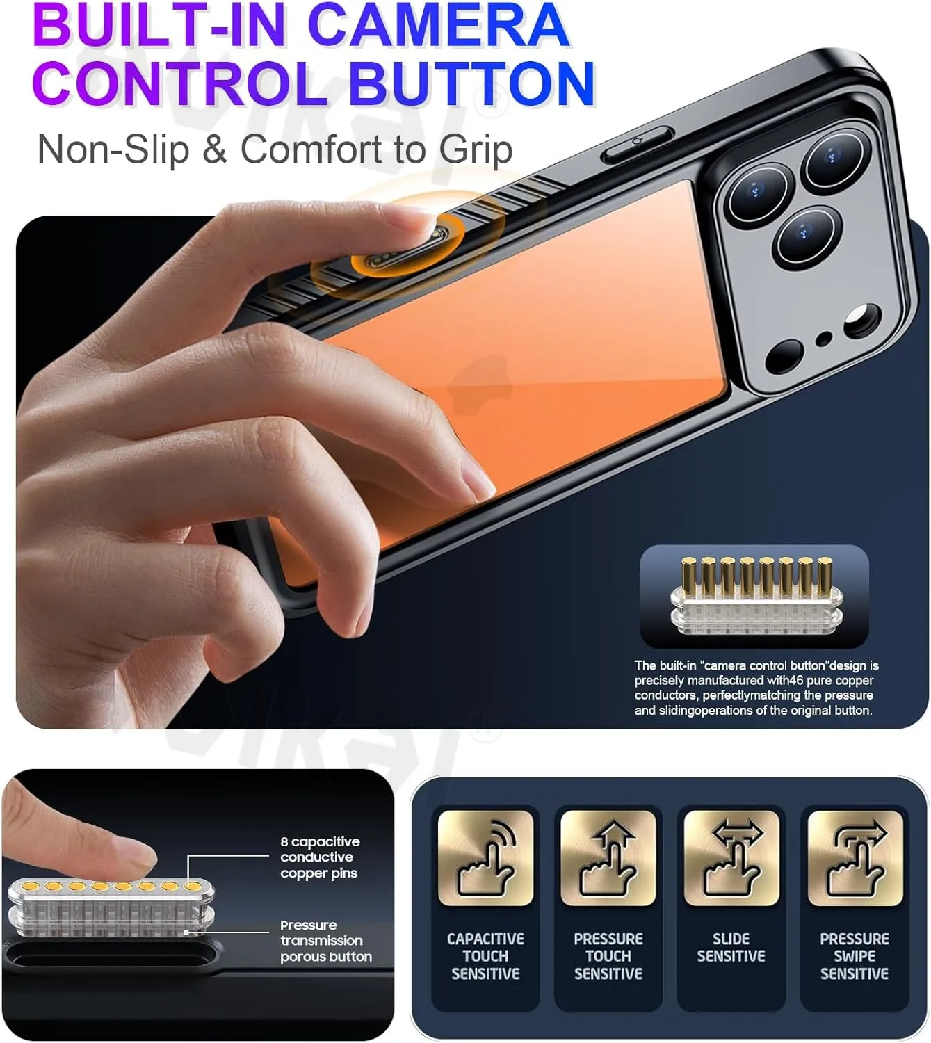 Wodoodporne etui IP68 do iPhone 18 Pro Max 17e 16e 16 Pro Max 15 14, odporne na upadki, ochrona całego ciała, wytrzymałe etui ochronne. — zdjęcie produktu 4