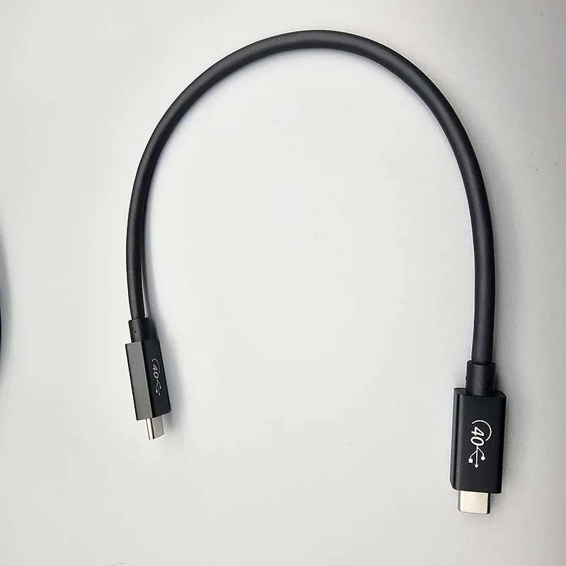 30cm USB4 240W Coaxial Silver Plated Cable USBC to USBC Interface Supporting 40Gbps Transmission Cable