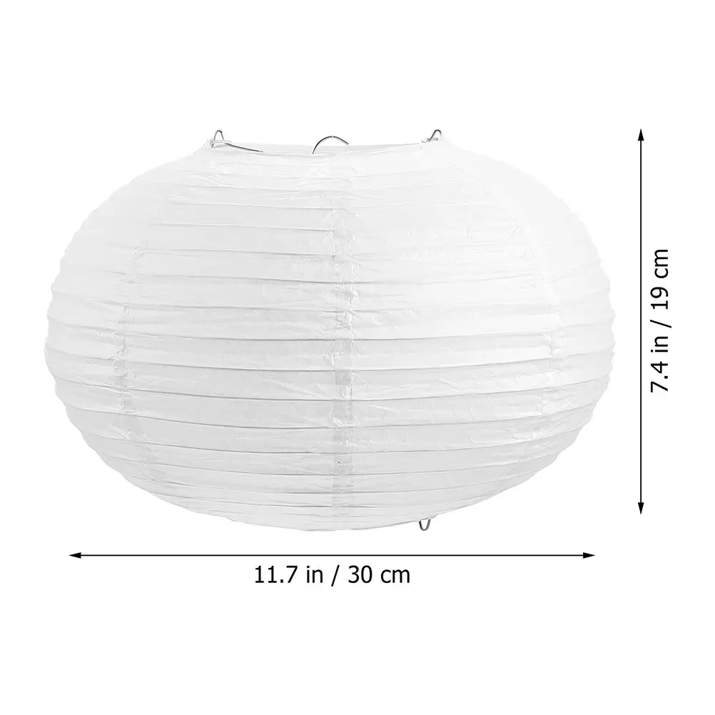 White Oval Round Lampshade E14 Rice Paper Pendant Lamp Shade Diy Chinese Japanese Hanging Chandelier Cover