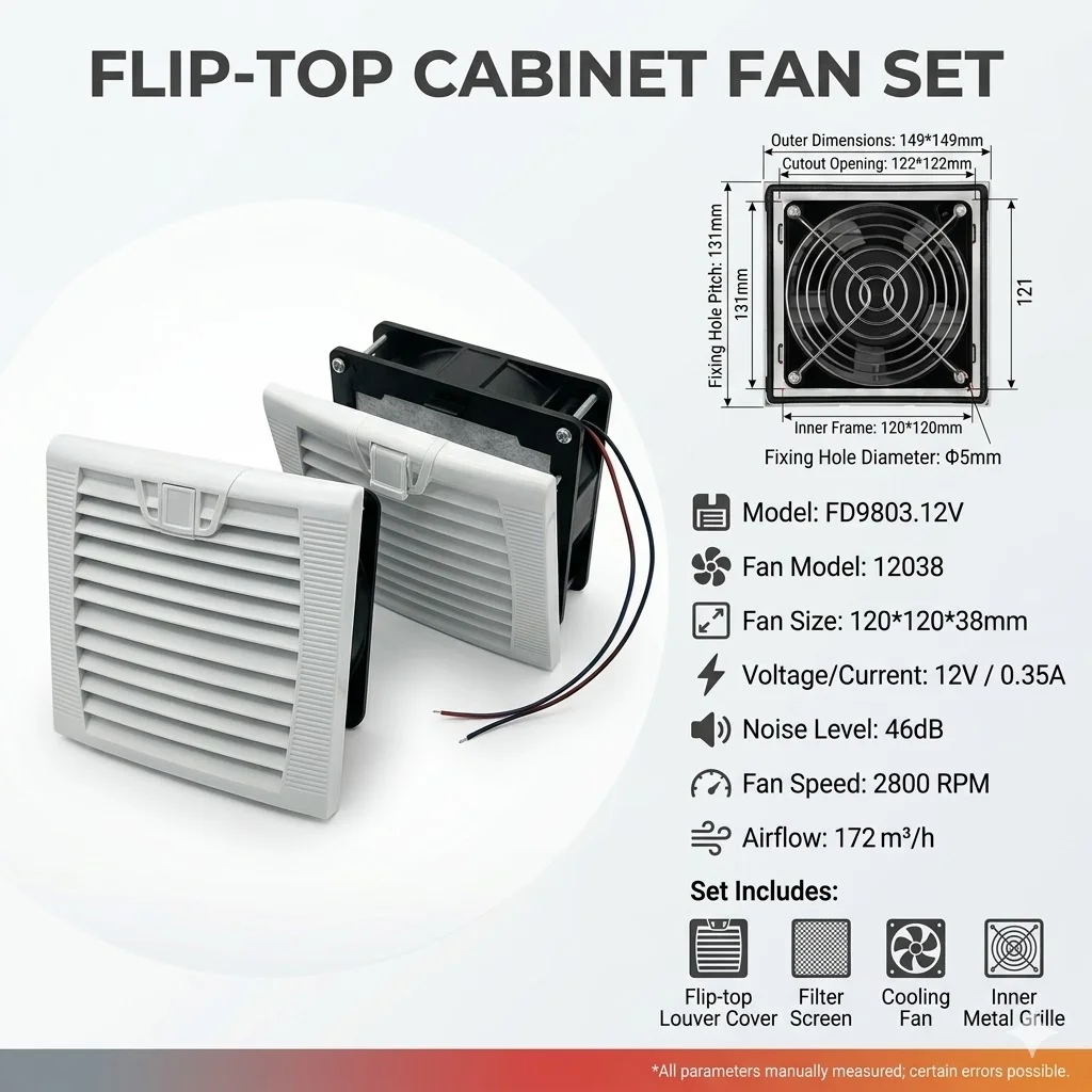 803 150*150mm Enclosure Cabinet Ventilator Filter Kits 120mm X 38mm AC EC 115V 230V DC 12V 24V Cooling Fan Dustproof Waterproof