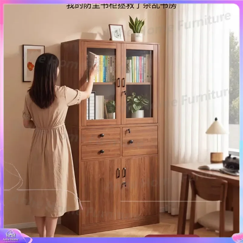 Modern Bookcase File Cabinet Side Storage Unit Office Studio Data Locker Floor Standing Filing Shelf Home Organization