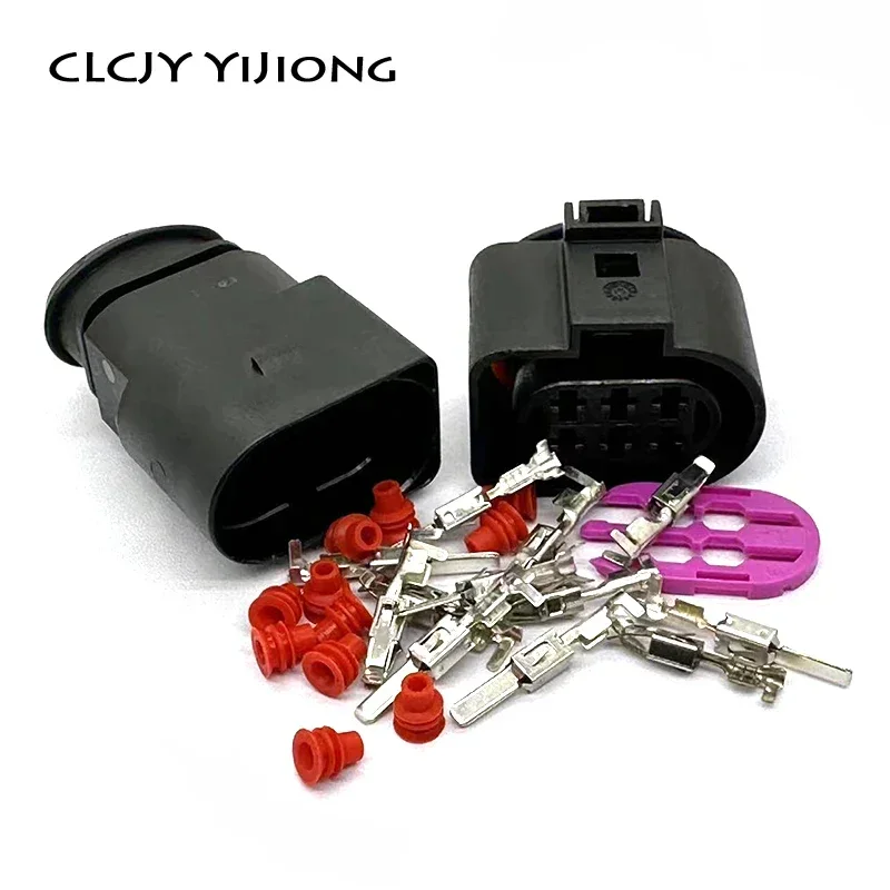 6 Pin 3.5mm Automotive Waterproof Exhaust Pipe Connector LSU 4.2 Oxygen Sensor Connector Plug 1J0973833 1J0973733 For VW Audi