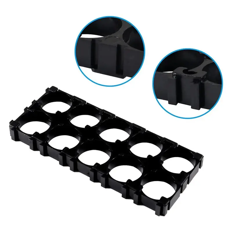 N75R-60Pcs 18650 Lithium Cell Spacer 2X5 Cell Spacer 18650 Lithium Battery Plastic Holder Bracket For DIY Battery Pack