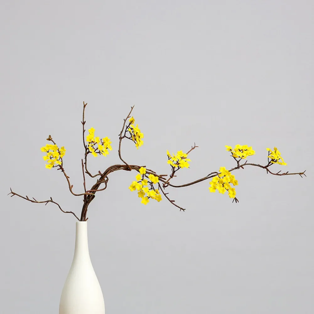 

Real Touch Artificial Cherry Blossoms Branches Plastic Realistic Simulation Sakura Branches Handmade Elegant Fake Flower