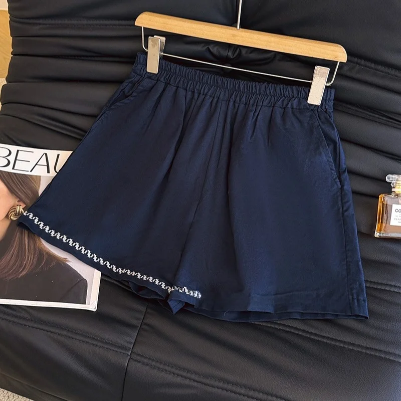 Sommer Neue Sle Abnehmen ort Hosen Zwei-Stück Set frauen Svel Gestickte Leinen Weste Faionable Einfache Personali