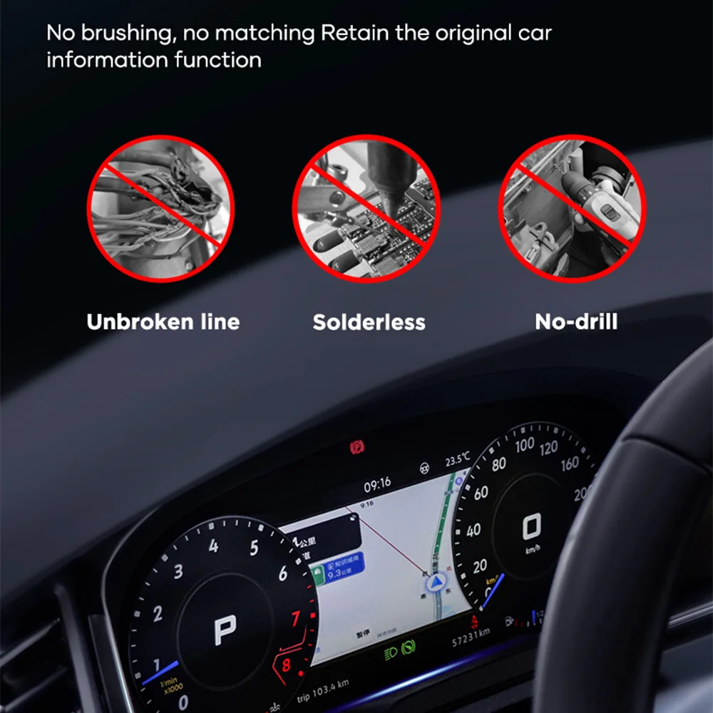 Carcluster 12.3 بوصة Lcd لوحة القيادة الرقمية العنقودية لشركة فولكس فاجن جولف 7.5 2013-2020 Ys أندرويد مشغل راديو الملاحة لوحة قمرة القيادة