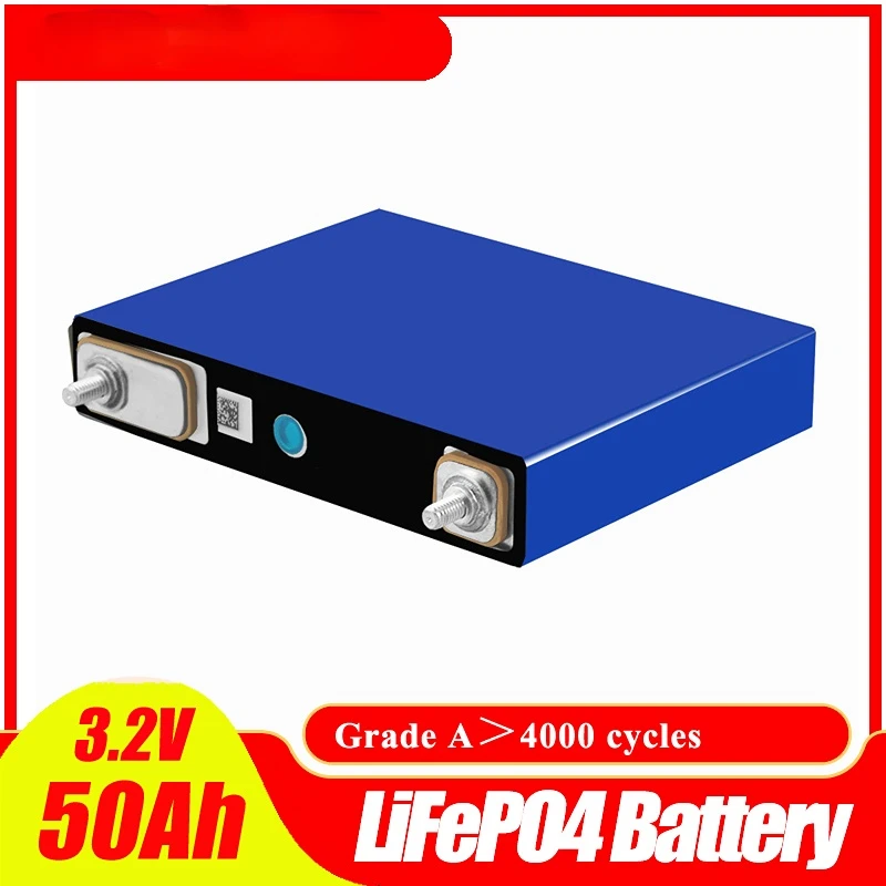 3.2V 50Ah lifepo4 Cells Lithium Iron Phosphate for 12V 52Ah Rechargeable Battery Pack Diy Solar Energy Storage