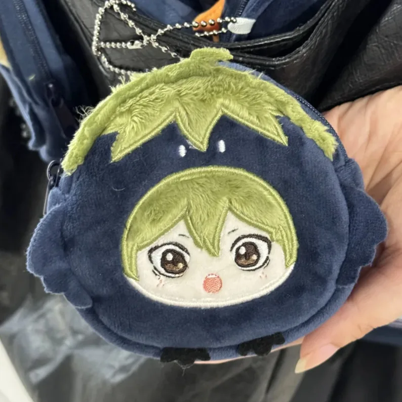 Haikyuu!! Anime Yamaguchi Tadashi Coin Purse Earphone Case Hinata Shoyo Kageyama Tobio Plush Doll Keychain​ Pendant Xmas Gifts