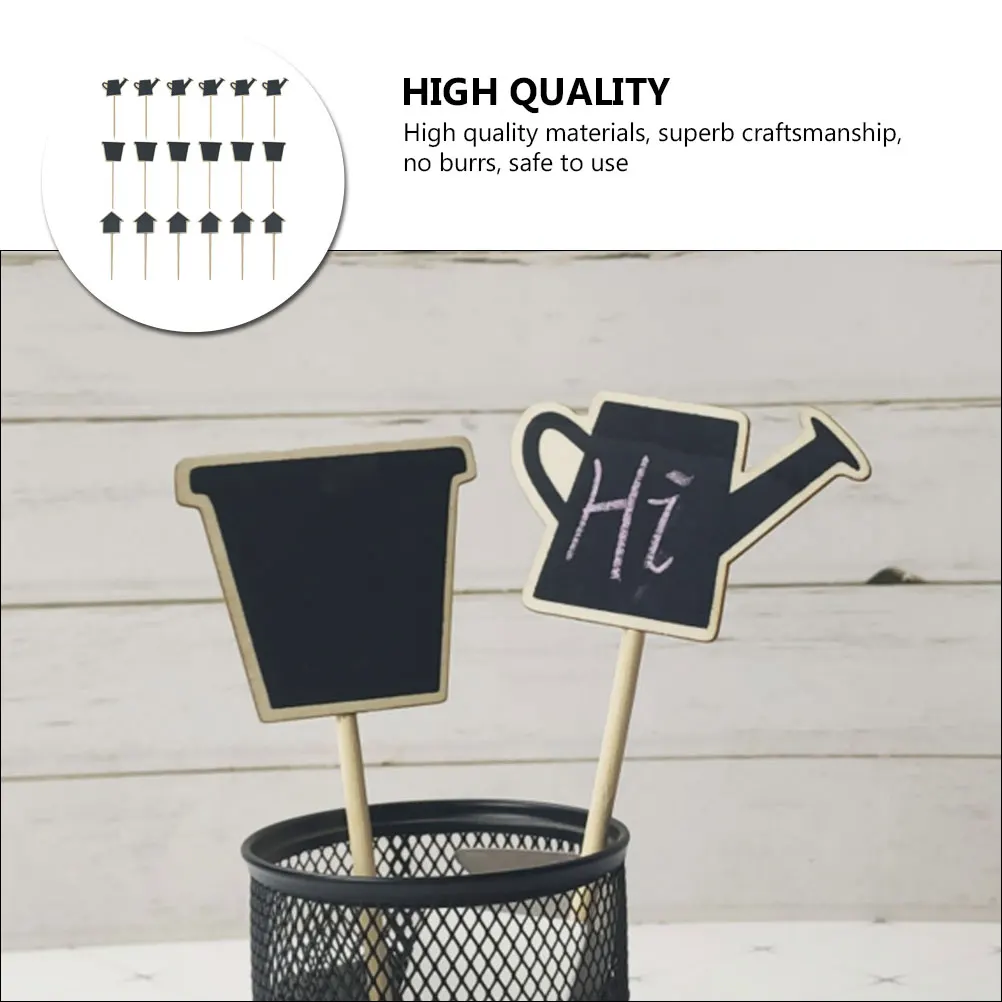 

30 Pcs Message Card Mini Chalkboards Signs Small Labels Plant Tags Blackboard Little