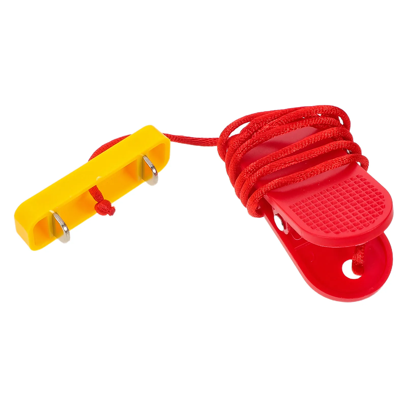 Treadmill Safety Key Red Dual Prong Emergency Stop Switch Replacement Part for Home Gym Running Machine Console Safety Lanyard