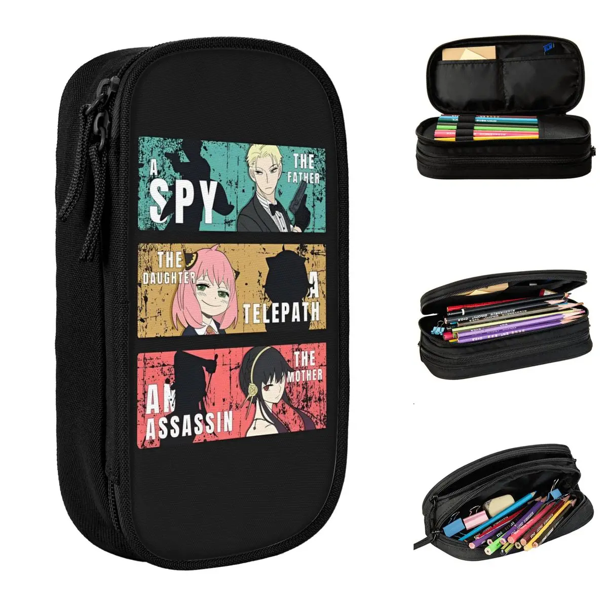 

Spy X Family Anya Bond мультфильм аниме пенал для студентов Kawaii сумка для карандашей графические школьные пеналы канцелярские принадлежности подарок