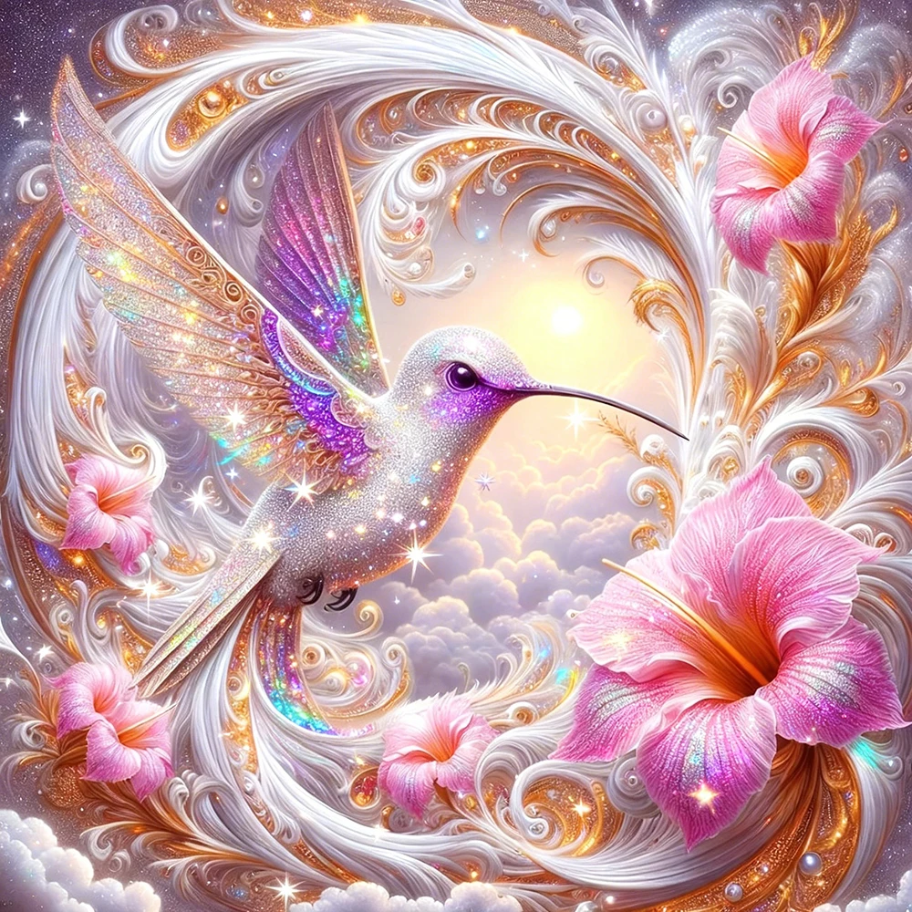 EverShine DIY Diamant Mosaik Kolibri 5D Diamant Kunst Malerei Kit Blume voller Bohrer Stickerei Tier Vogel Home Dekoration