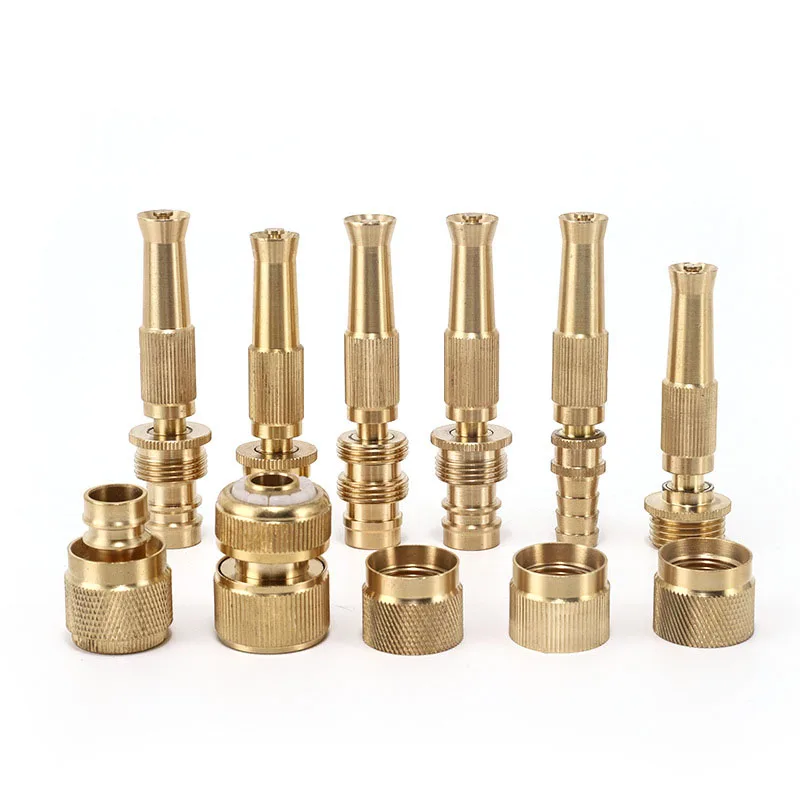 2pcs High Pressure Hose Nozzle Adjustable Garden Sprayer Power Spray Nozzle 1/2