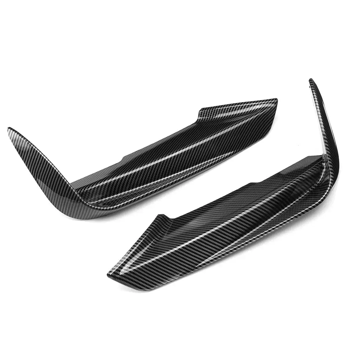 F30 2pcs Front Bumper Lip Splitter Side Canards For BMW F30 F31 M Sport 2012-2019 Fog Light Lamp Eyebrow Frame Cover Body Kit