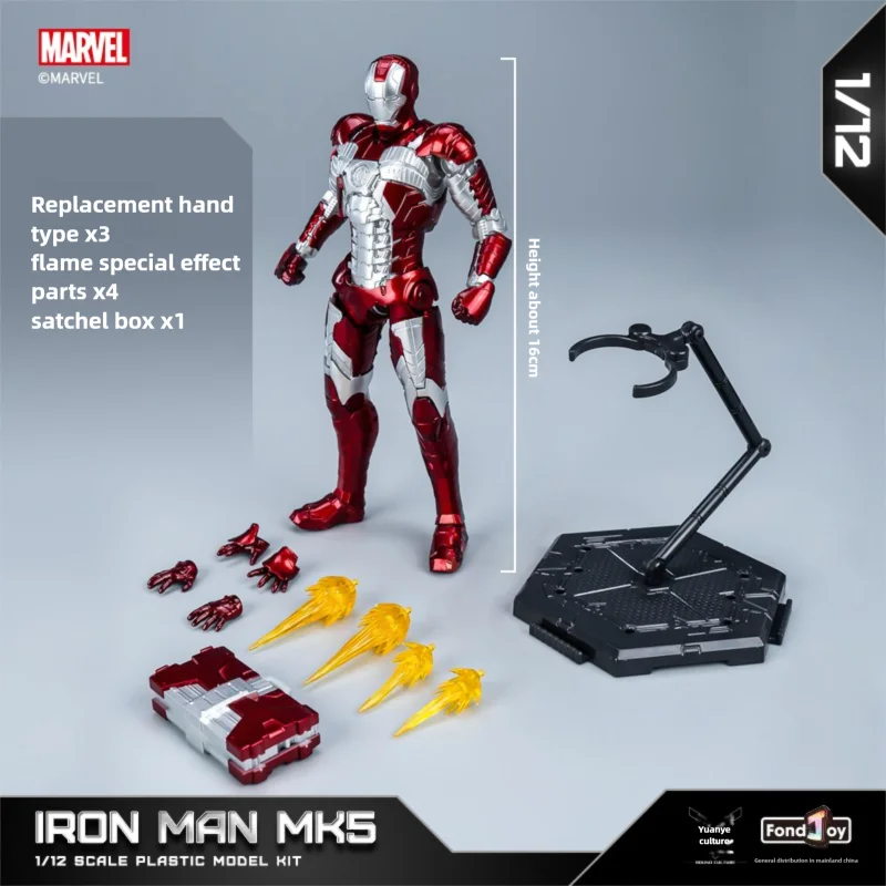 Fondjoy Avengers Iron Man MK5 ประกอบของเล่น Iron Man รุ่น 15 ซม.วัสดุ ABS 1/12 Scale Action Figures ของเล่นเด็กของขวัญวันเกิด