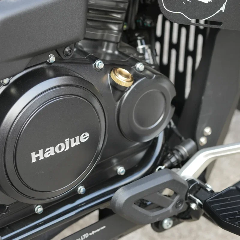 】Customized Logo Motorcycle CNC Engine Oil Cap with Ti Bolt Screw Filler Cover Body Systems Product for Haojue TR300 Plus
