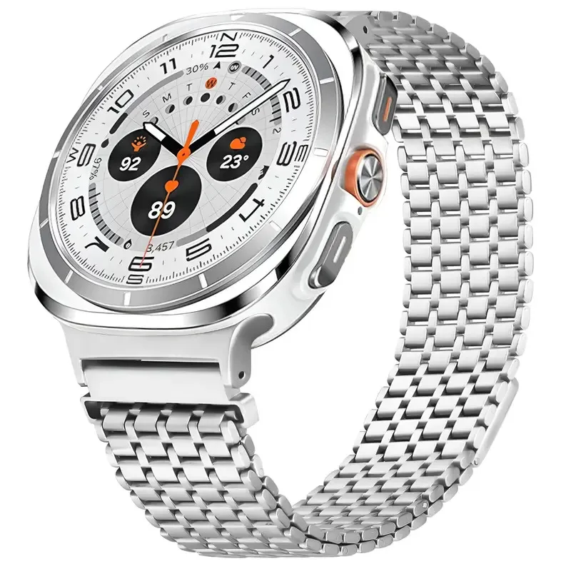 NO Gaps Stainless Steel Strap for Samsung Watch 7 Ultra 47mm Magnetic Milanese Loop for Watch 7 U ltra 47mm Metal Sports Band