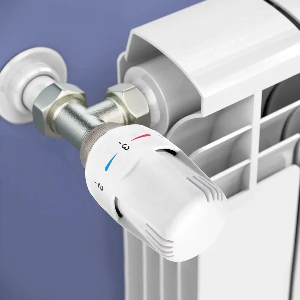 Automatic Thermostatic Thermostatic Radiator Valve Straight Type Manual Temperature Control Valve Adjustable Easy To Use