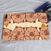 Capybara Cartoon Cute Art For Honor Pad Tab Magic GT GT2 6 X8 V7 V8 X9 8 9 13 X8a X9a Pro 10 12.1 12.5 Inch Tablet Case