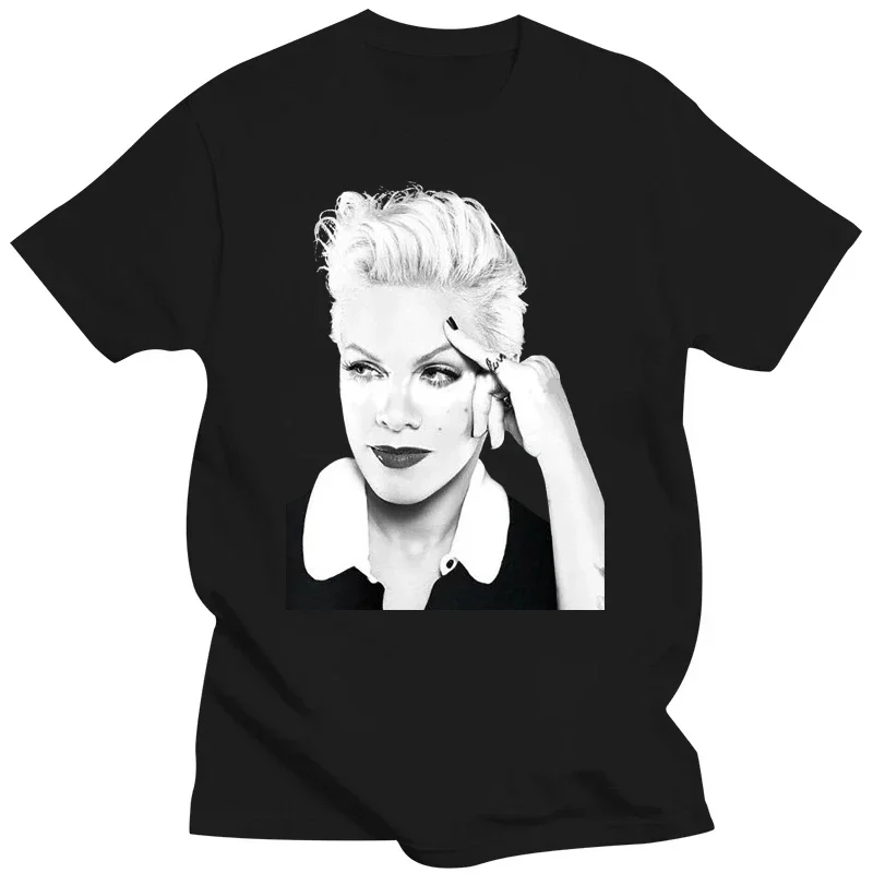 Mens New Clothing Summer Cotton Singer Pink Women T-shirt Alecia Beth Moore P!nk Unisex S-XXL black