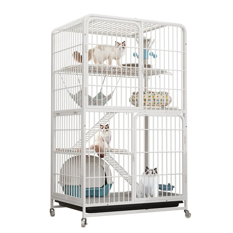 

Cat cage household indoor free two floors large space with toilet integrated does not occupy the cat house