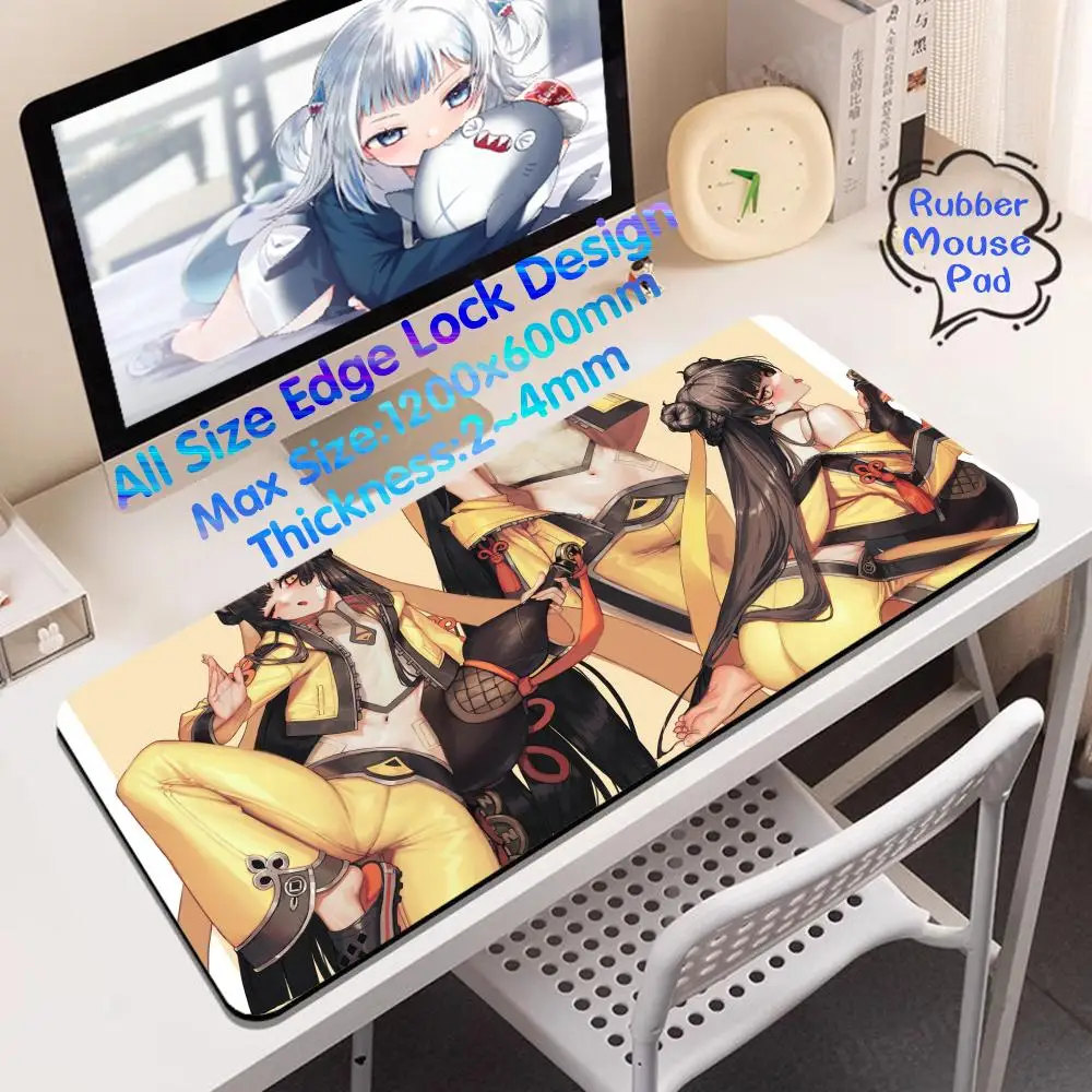 E_eternal R_return B_black S_survival Anime Mouse Playmat  Pad Rubber Tapete Para Mouse Mouse Pad 4mm Super Big Large Kawaii Mou