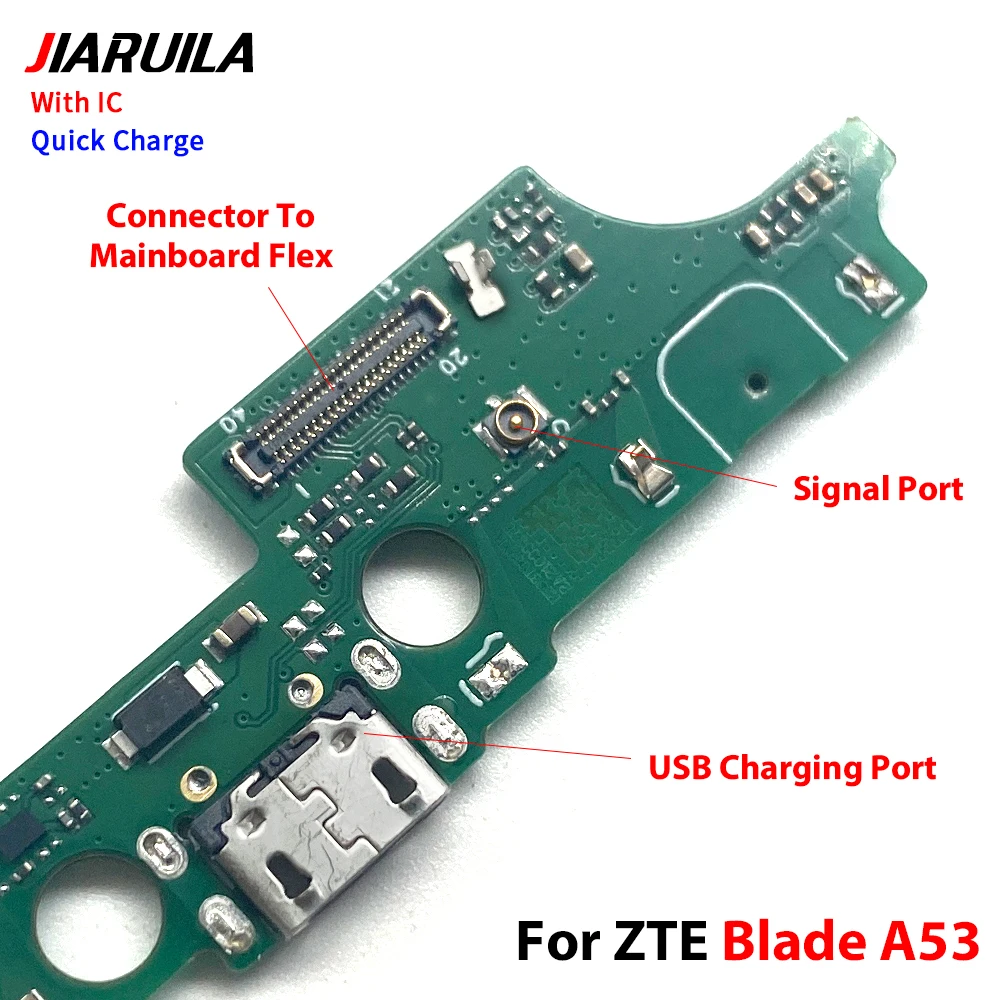 20Pcs/Lot Good quality Charger Board PCB Flex For ZTE Blade A53 USB Port Connector Dock Charging Ribbon Cable