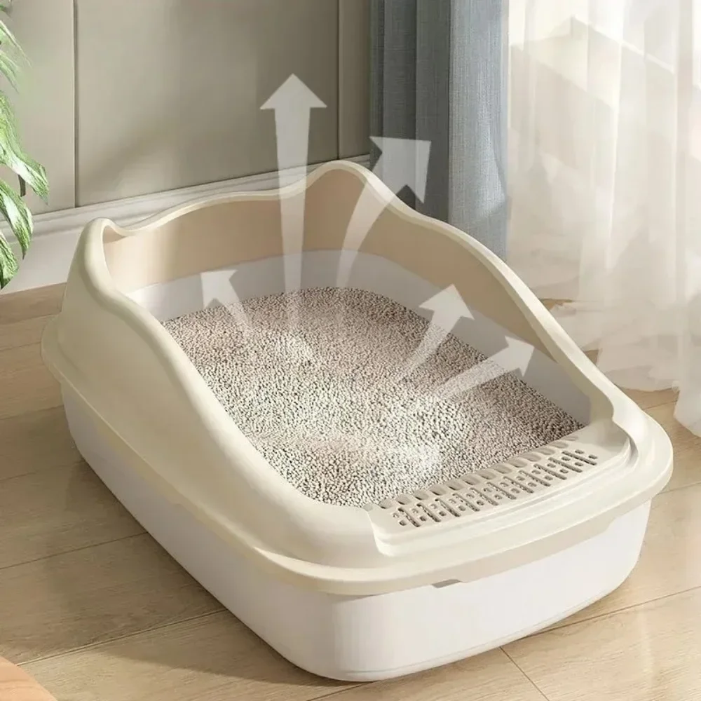 Kitty litter box semi-enclosed kitty litter toilet sand prevention special kitten litter box kitten litter box kitten supplies