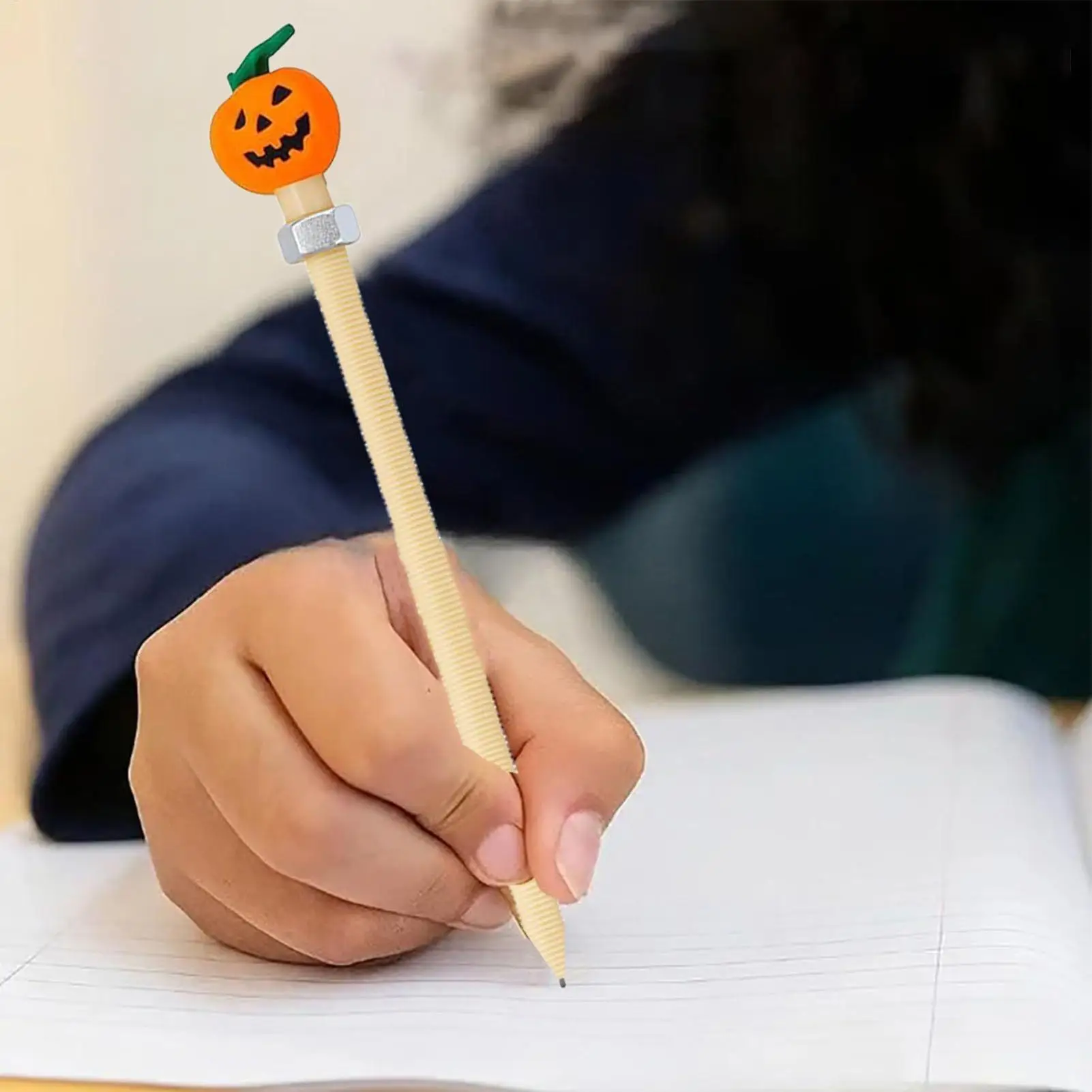 Fidget-Bleistift aus Holz, Halloween-Sensorspinner, Fidget-Bleistift, geräuschloses sensorisches Werkzeug, Lernzubehör für besondere Bildung, Schule