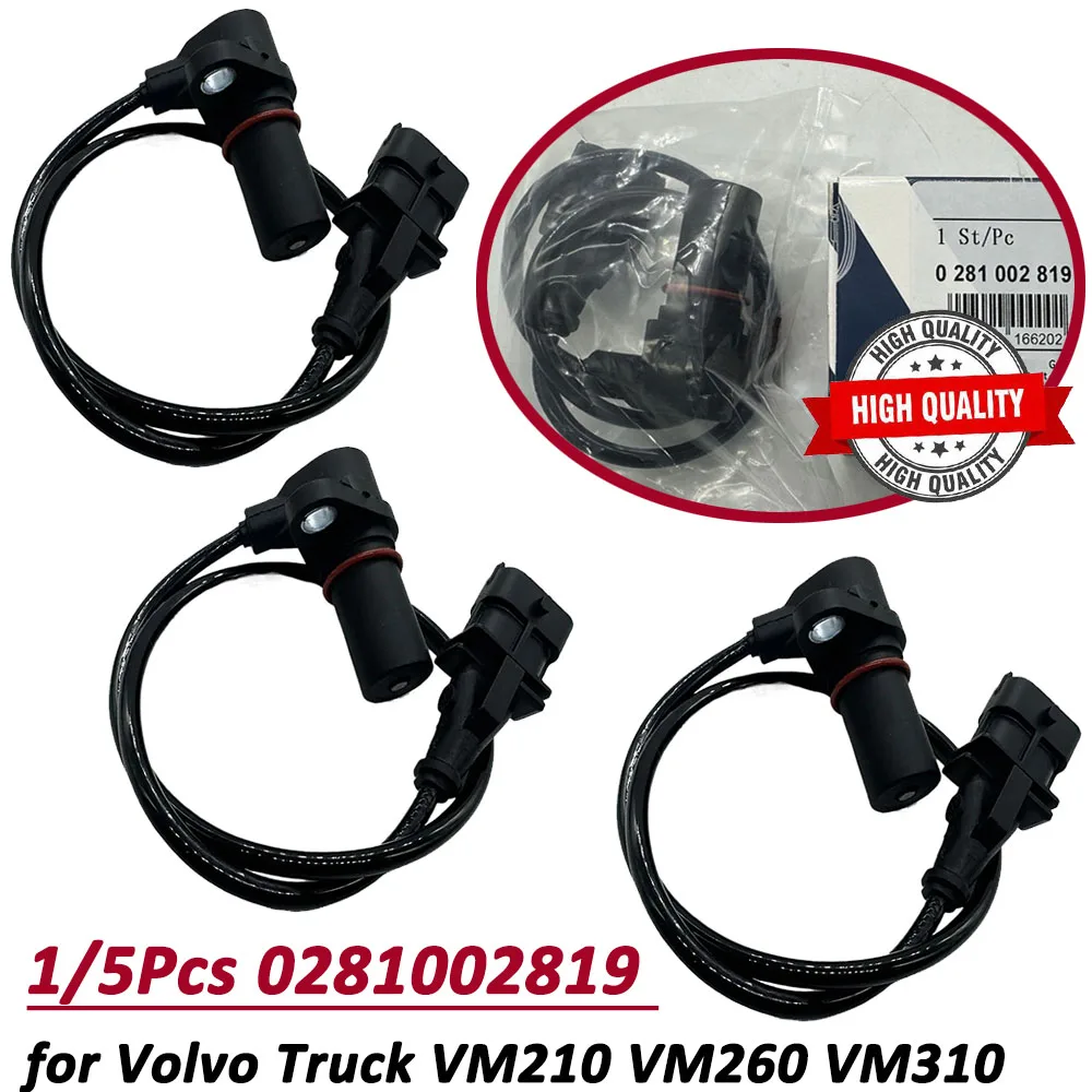 High Quality 1/5pcs 0281002819 281002819 Crankshaft Position Sensor for Volvo VM210 VM260 VM310 961200670034, In Stock