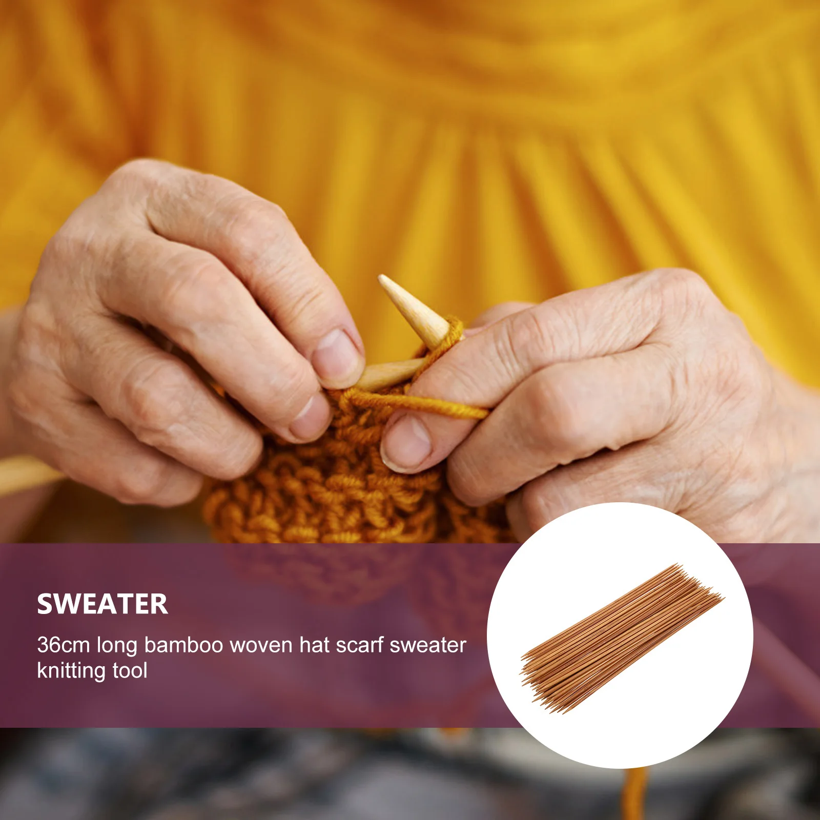 

40Pcs Knitting Needles Double Pointed Long Sweater Needles Lightweight Smooth Surface DIY Weaving Tools for Hats Scarves Gloves