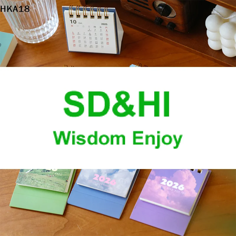 

Desk Calendar 2026 Landscape Mini Creative Coil Calendar Planner Desktop Ornament Office Stationery Practical Office